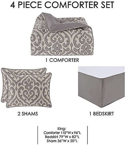 J. Queen New York™ Belvedere 4-Piece King Comforter Set