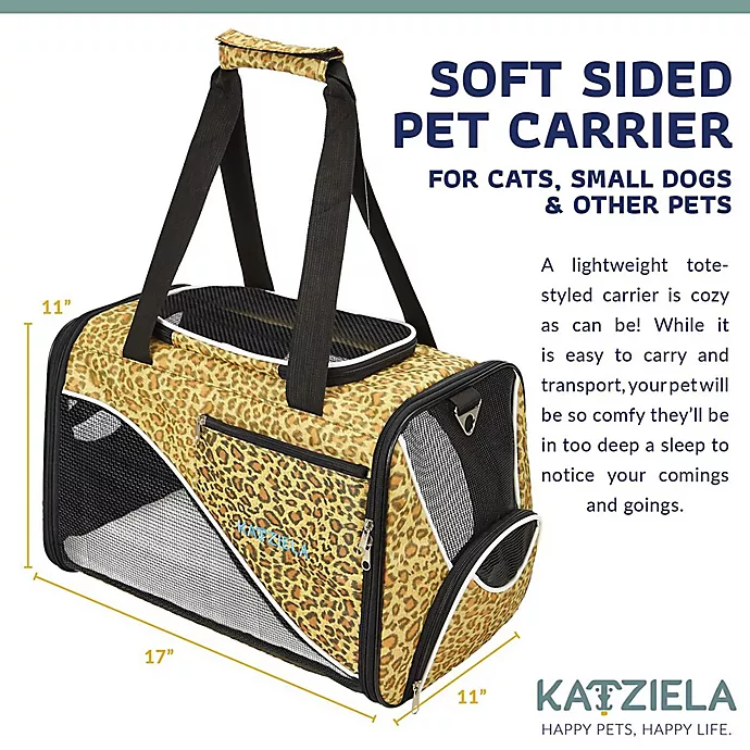Katziela Safari Sleeper Pet Carrier in Leopard
