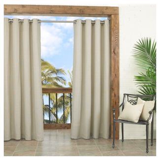 Key Largo Solid Indoor/Outdoor Curtain Panel - Parasol