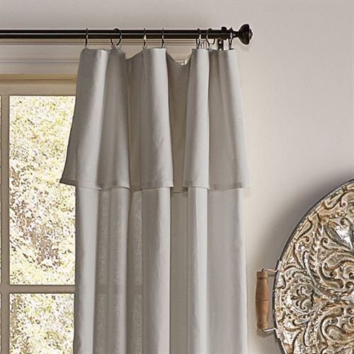 Mercantile Drop Cloth Light Filtering Rod Pocket Single Curtain Panel, Grey, 50 x 63
