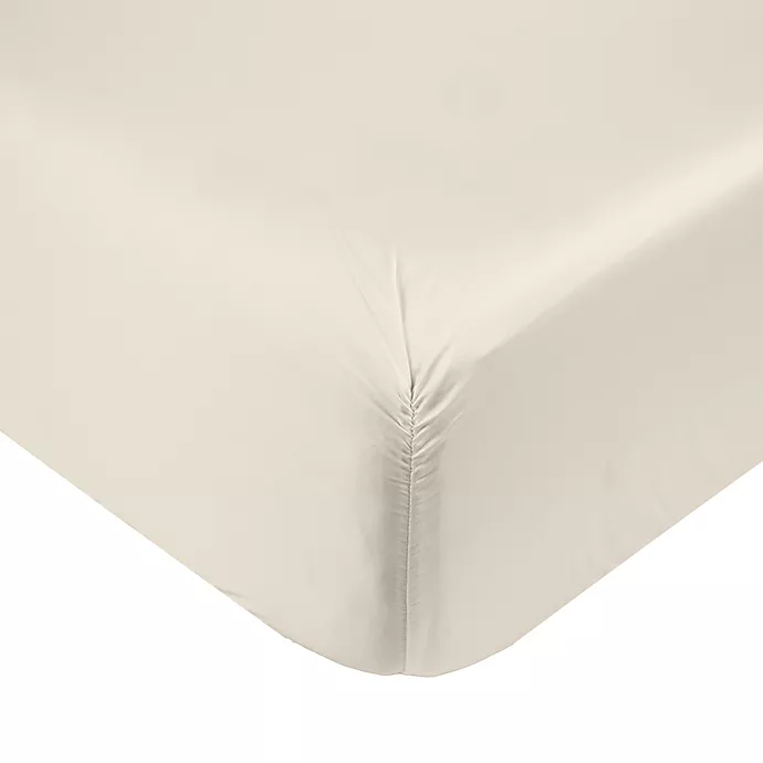 Nestwell™ Cotton Sateen 300-Thread-Count Twin XL Fitted Sheet in Oatmeal