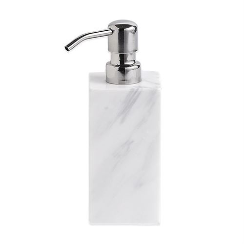 Marble Soap Lotion Dispenser White Camarillo sturdy heavy