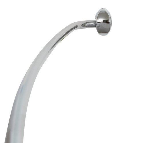 Zenith Adjustable Curved Shower Rod 183 cm  L Chrome