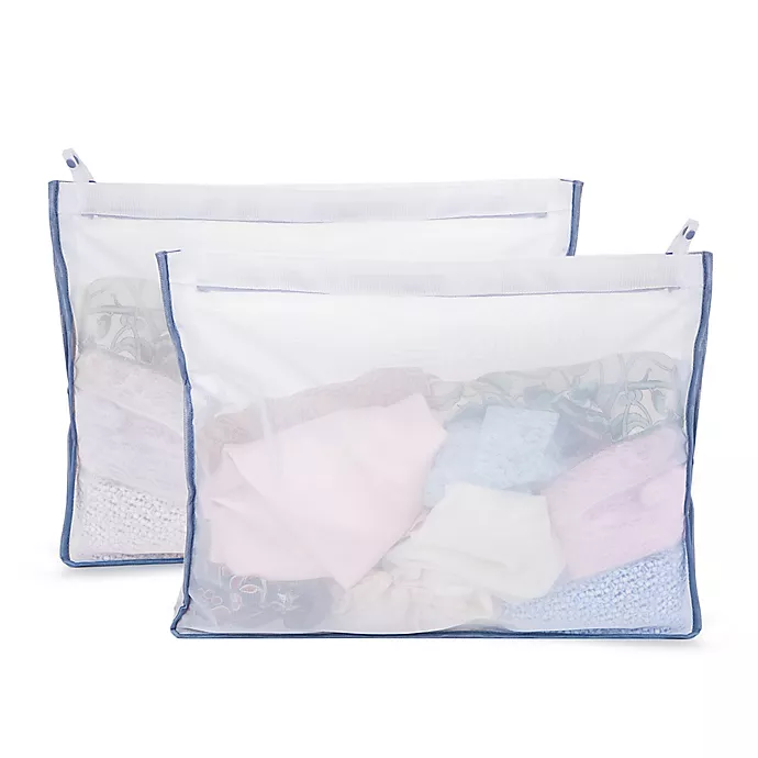 Simply Essential™ Mesh Delicates Wash Bags in White (Set of 2)