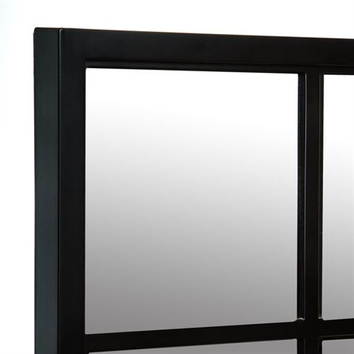 Patton Wall Décor Classic Black Windowpane Mirror 23x30"