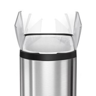 simplehuman 45L Butterfly Step Trash Can Brushed Stainless Steel