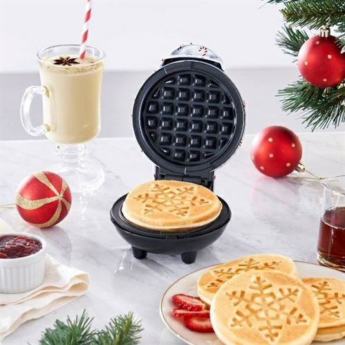 Dash Snowflake Print Mini Waffle Maker 120V
