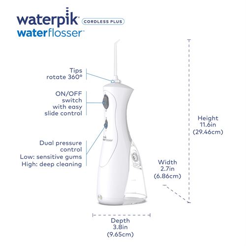 Waterpik Cordless Plus Portable Water Flosser Oral Irrigator 120V