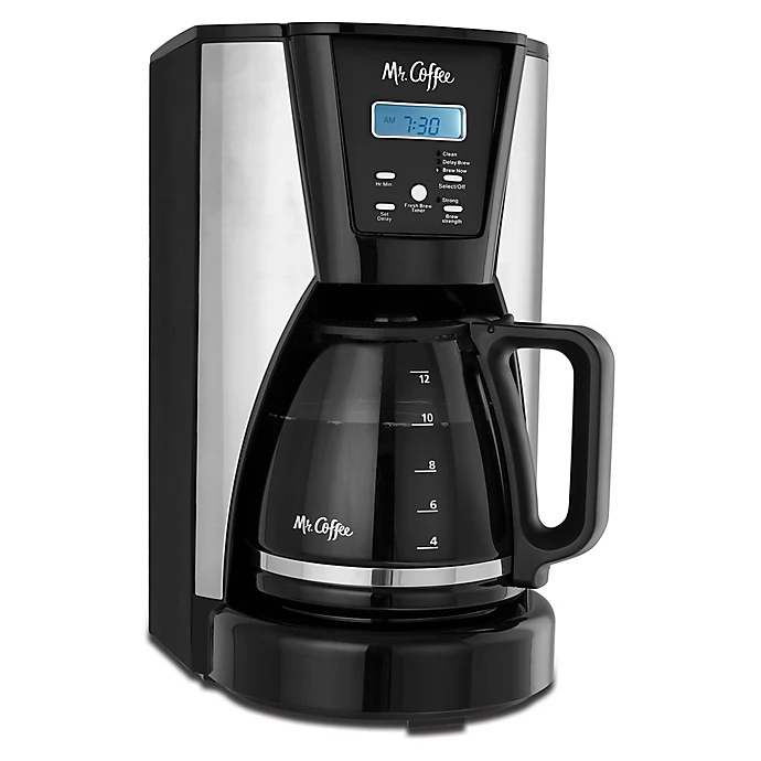 Mr. Coffee® 12-Cup Programmable Coffee Maker in Chrome/Black 120V