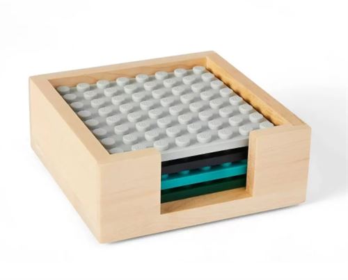 Lego Silicone Coasters - FOR CHRISTMAS - Gray/Black/Teal/Green