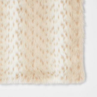 Threshold™ Neutral Snow Leopard Faux Fur Tall Blanket