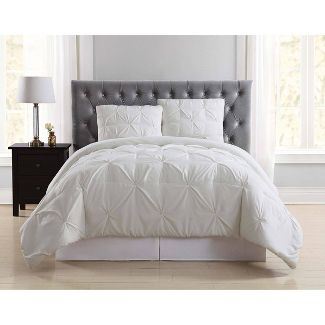 Truly Soft Everyday Pleated Duvet Set, Full/Queen, White