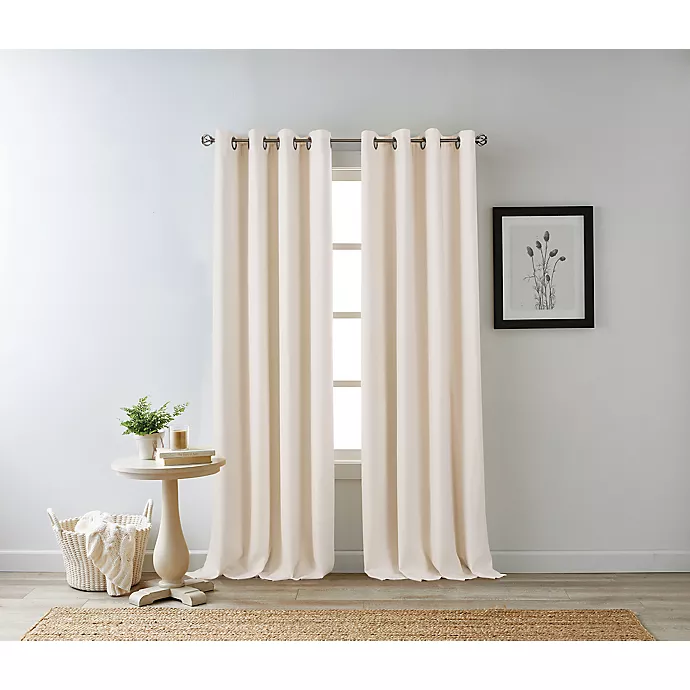 Bee & Willow™ Hadley 95-Inch 100% Blackout Curtain Panel in Ivory (Single)