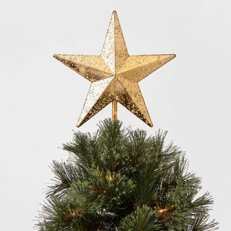 25 cm  Lit Mercury Star Tree Topper Gold - Wondershop™
