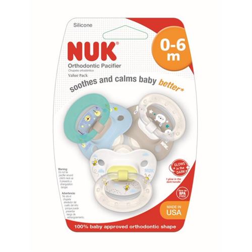 NUK Classic Pacifiers Value Pack - 0-6 Months - Neutral