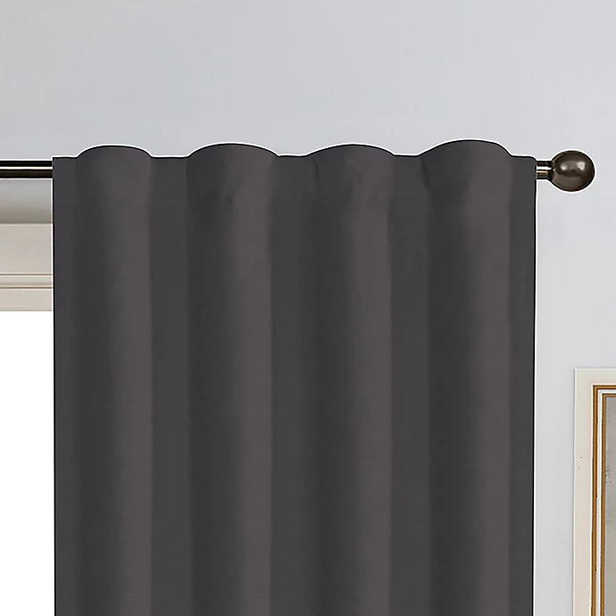 Therapedic® Carlisle Velvet 241x241 cm  100% Blackout Curtain Panel in Pewter (Single)