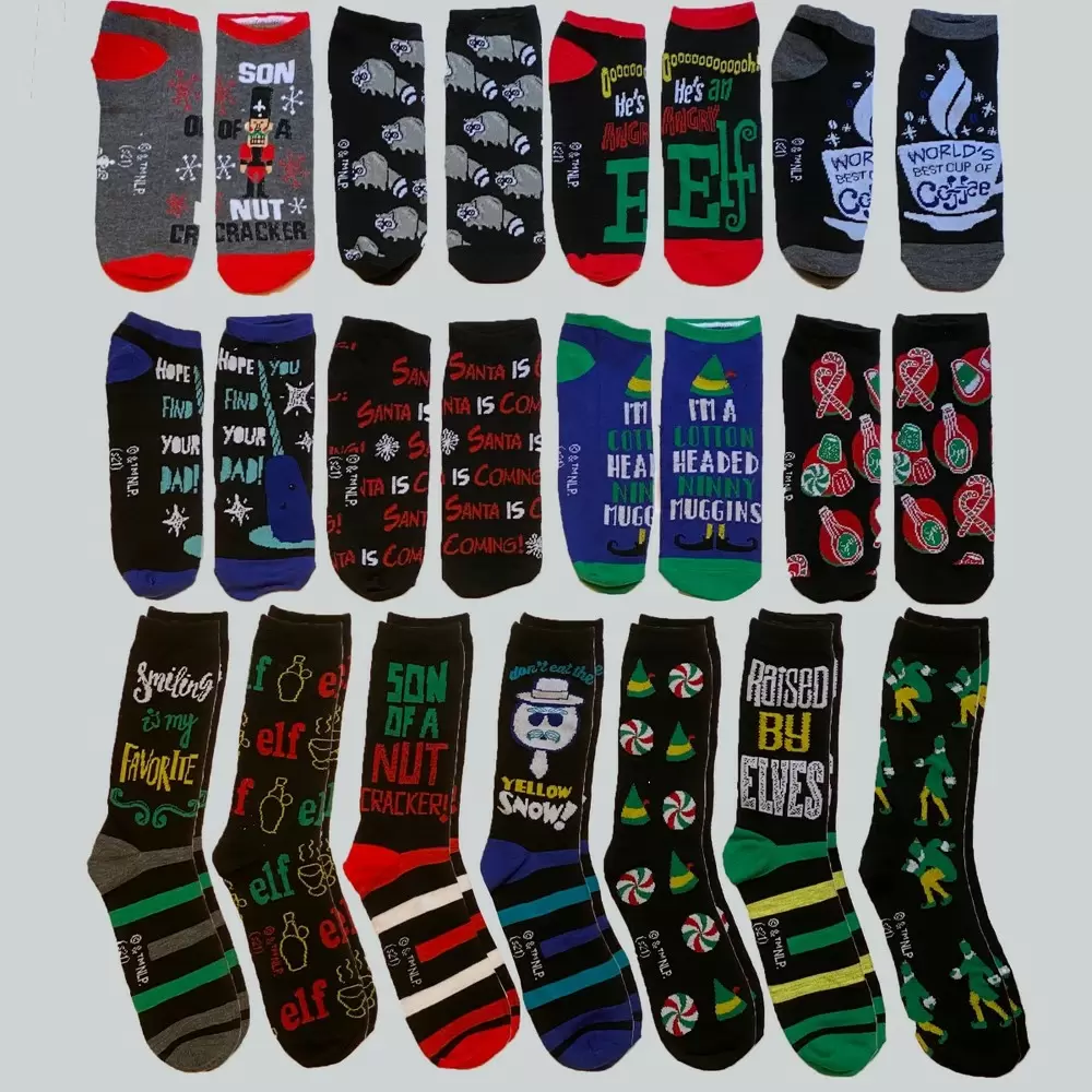 Men's Elf 15 Days of Socks Advent Calendar 15pk - Size 6-12