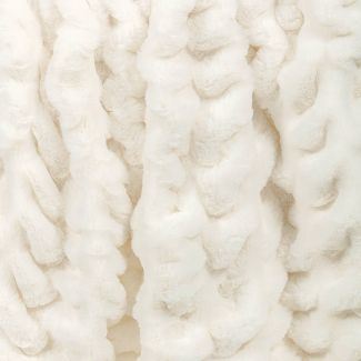 50"x60" Ruched Faux Rabbit Fur Throw Blanket - Threshold™