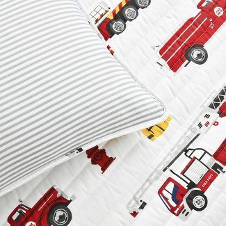 Make A Wish Fire Truck Quilt Set - Lush Décor