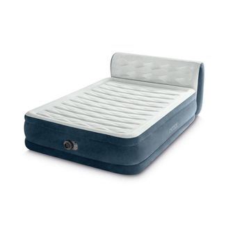 Intex 18" Pillow Top Air Mattress with Electric Pump and Headboard 120V - Queen Size