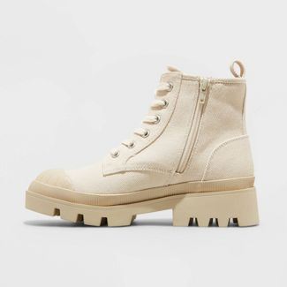 Women's Teagan Lace-Up Sneaker Boots - Universal Thread Cream 8, Ivory