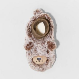 Toddler Boys' Finn Bear Slippers - Cat & Jack Brown L