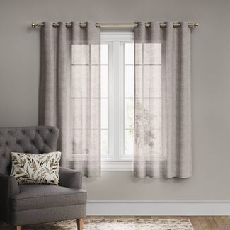 1pc Light Filtering Textured Weave Window Curtain Panel - 137x 213cm Threshold™