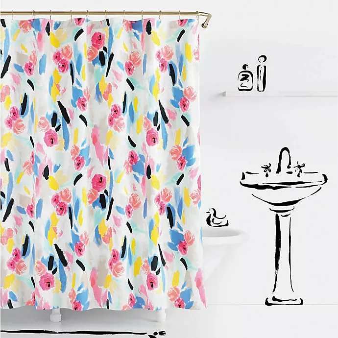 Kate Spade Paintball Floral Shower Curtain