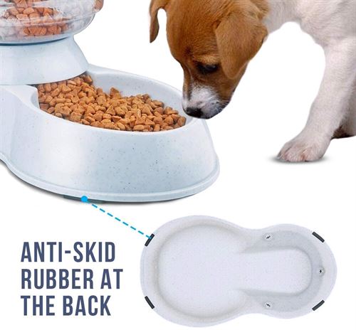 Zento Deals Automatic Self-Dispensing Pet Feeder Replenish Eating Bowl Storage Container Self Feeding