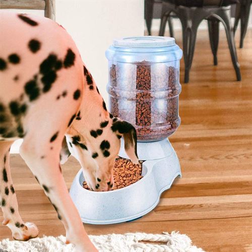 Zento Deals Automatic Self-Dispensing Pet Feeder Replenish Eating Bowl Storage Container Self Feeding