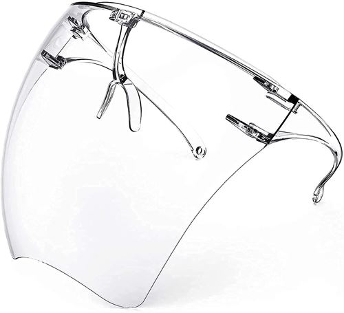 MOZSOY Face Shield Transparent Goggle Sunglasses Full Cover Set of 2