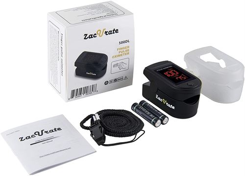 Zacurate Pro Series 500DL Fingertip Pulse Oximeter Blood Oxygen Saturation Monitor