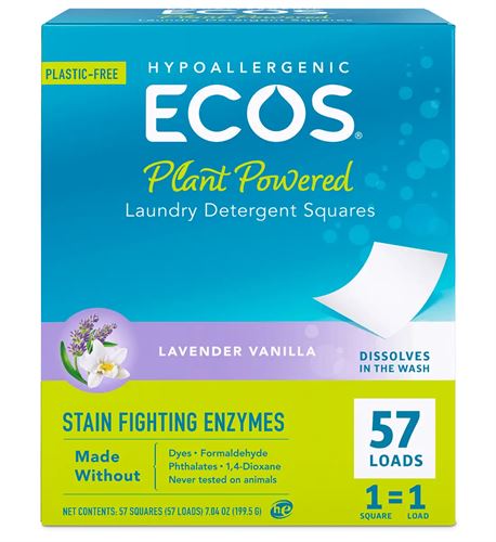 ECOS® Plastic-Free Liquidless Laundry Detergent Squares