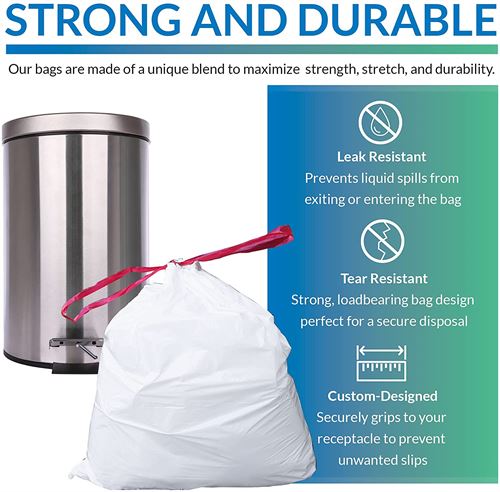 Reli. 8-10 Gallon Trash Bags Drawstring  - 250 Count