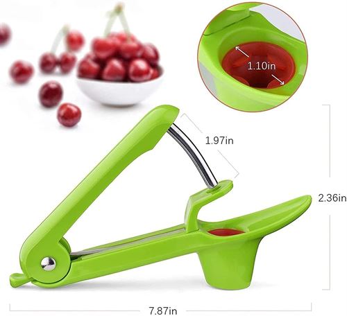 Yun River Cherry Pitter, Easy Kitchen Tool Cherry Pitter And Olive Pitter- Green