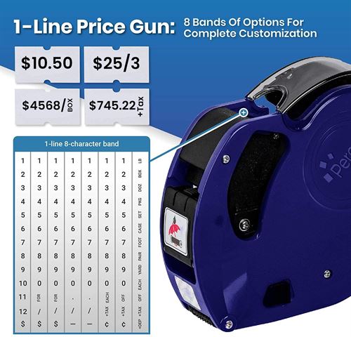Perco Lite 1 Line Price Gun with Labels Kit