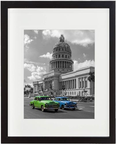 BD ART 28 ×35 cm Black Picture Frame with Mount for19×24 cm Photo
