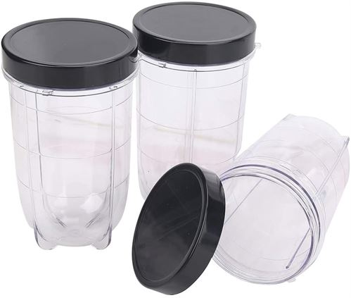 3 Pack Small 16oz Cup with Lids Magic Bulle Replacement Part