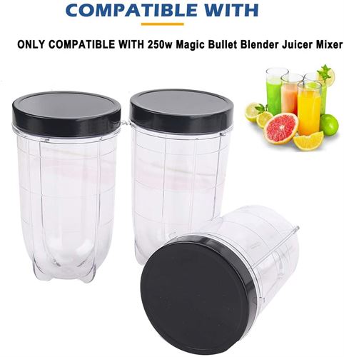 3 Pack Small 16oz Cup with Lids Magic Bulle Replacement Part