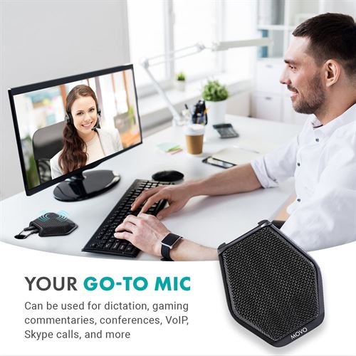 Movo MC1000 Conference USB Microphone for Computer Desktop and Laptop