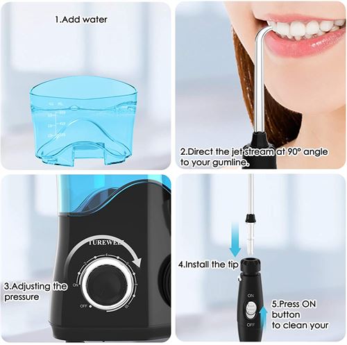 TUREWELL Water Dental Flosser for Teeth/Braces