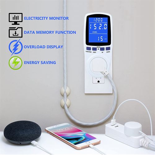 Upgraded Watt Meter Power Meter Plug Home Electricity Usage Monitor