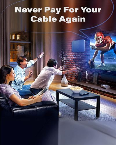 U MUST HAVE Amplified HD Digital TV Antenna Long 250+ Miles Range - Indoor Smart Switch Amplifier Signal Booster