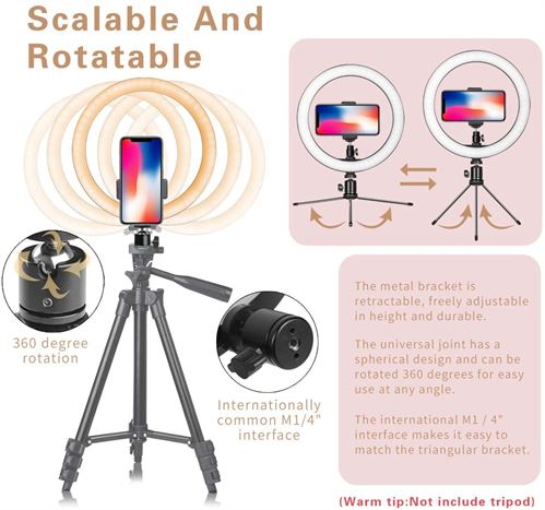LED Ring Light 10" with Tripod Stand