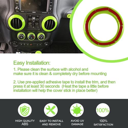 18 PCS Full Set Interior Decoration Trim Kit - Steering Wheel & Center Console Trim