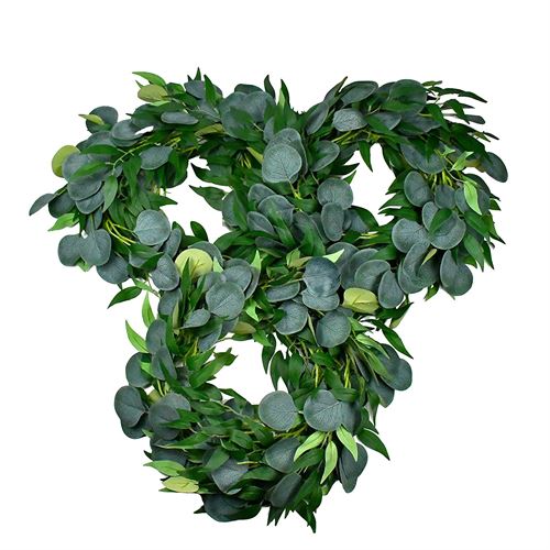 Mandy's 3packs Silk Eucalyptus Leaves and Willow Vines Garland for Home Wedding Decorations
