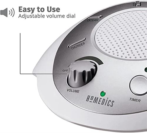 HoMedics White Noise Sound Machine | Portable Sleep Therapy for Home