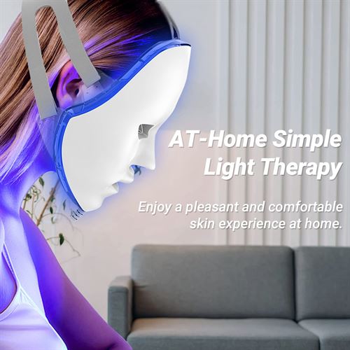 YOOVE LED Face Mask - 7 Colors Including Red Light Therapy For Healthy Skin Rejuvenation | Home Light Therapy Facial Care Mask