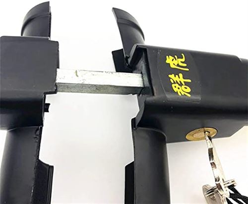 Hw-219C T-Lock Car Steering Wheel Anti-Theft Lock Ntk Universal Crescent Key Lock Car Lock Auto Parts(Black)