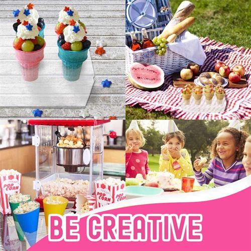 Ice Cream Cone Holder Stand with 6 Holes Capacity